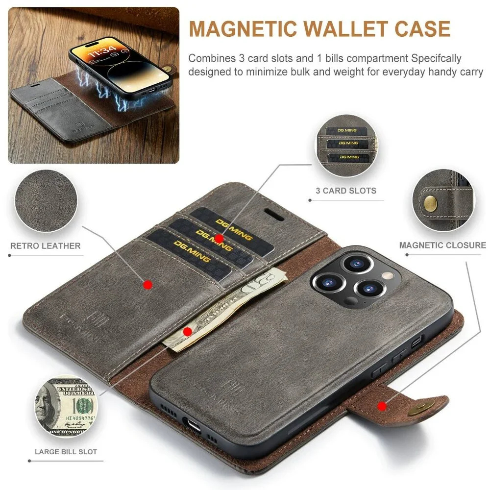 Suitable for iPhone16 17 Pro Max magnetic split mobile phone leather case iPhone